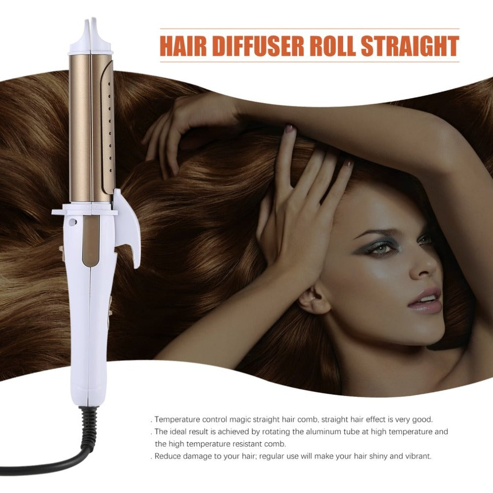 Spin Curl Salon Styling Tools Roller Curler Make Curly Hair Diffuser Roll straight hair straight hair curling EU plug - ebowsos