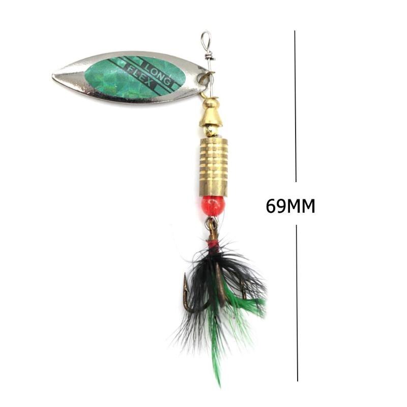 Spinner Fishing Lures Wobblers FISH Baits Jig Fishing Lure Metal Sequins Hard Bait with Treble Hook Tools-ebowsos