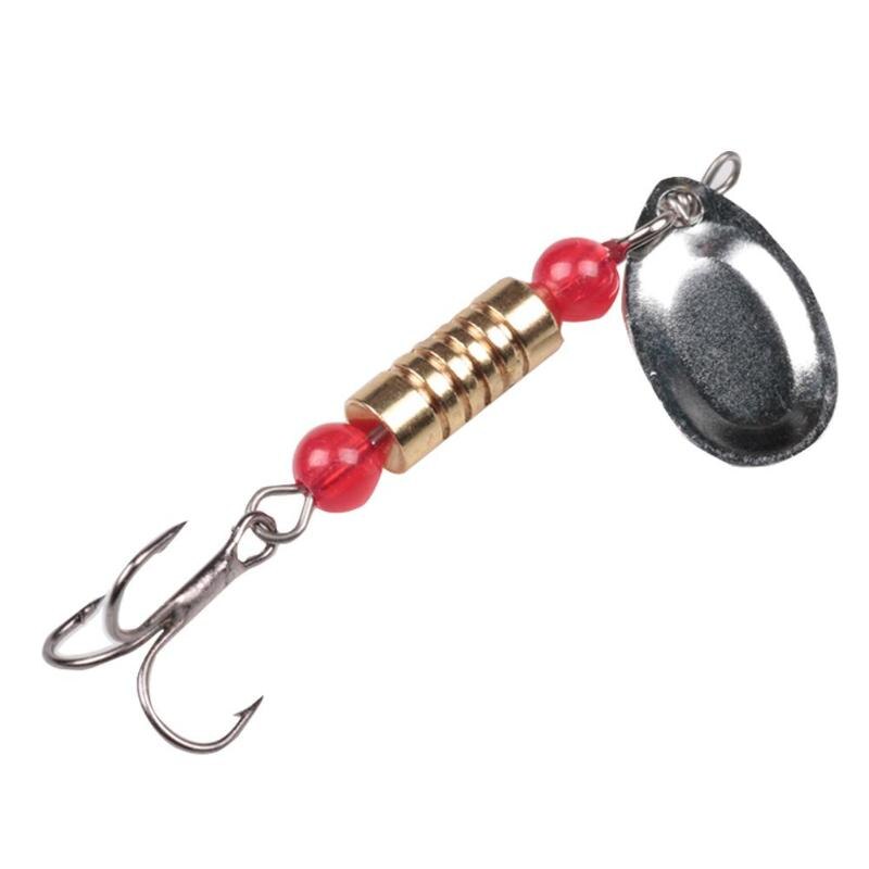 Spinner Sequins Metal Iron Plate Casting Fishing Lure Artificial Bait with Treble Hook Fishing Tackle-ebowsos