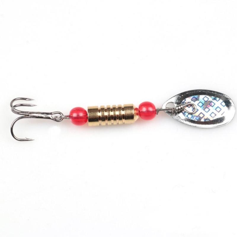 Spinner Sequins Metal Iron Plate Casting Fishing Lure Artificial Bait with Treble Hook Fishing Tackle-ebowsos