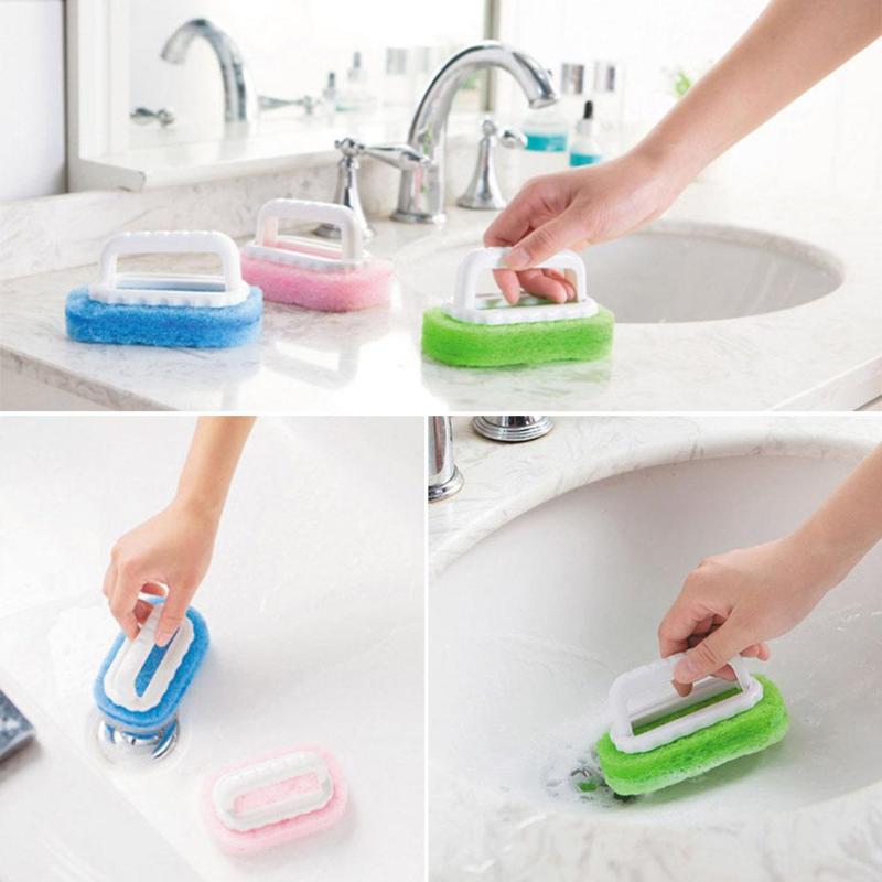 Sponge Cleaning Brush Tiles Pot Sink Washing Eraser Kitchen Cleaner Tools - ebowsos
