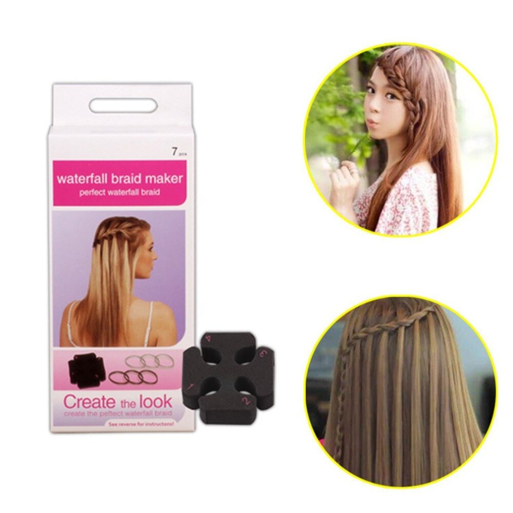 Sponge Plum Hair Braider Waterfall Head Hair Braid Modelling Tray Hair Tool - ebowsos