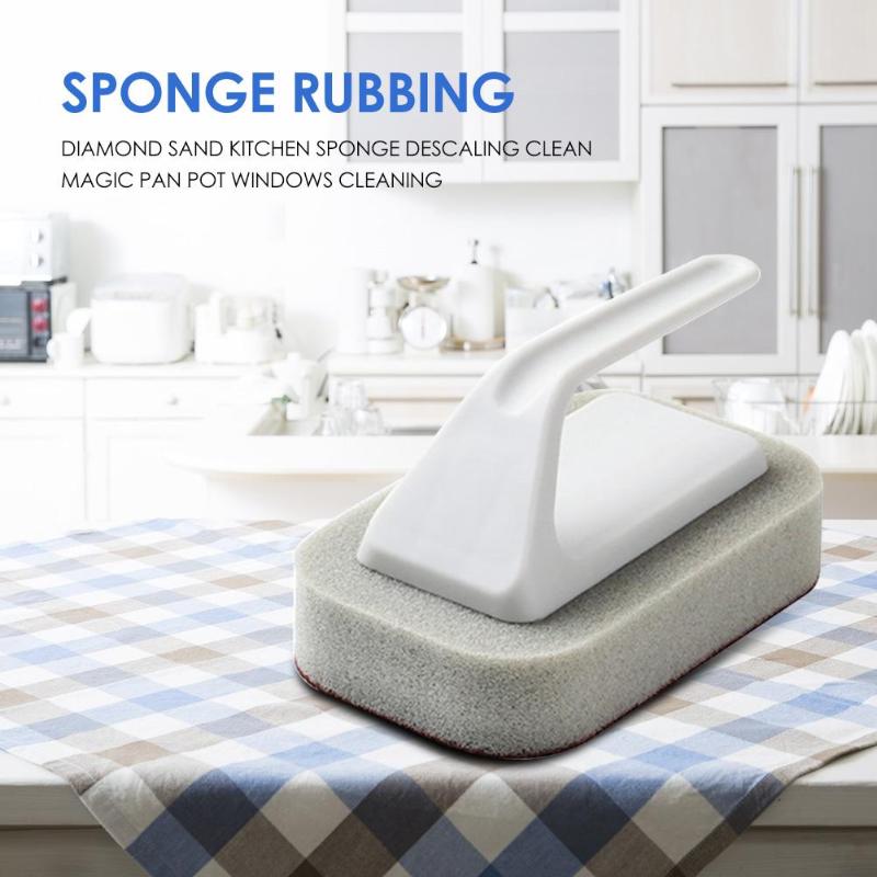 Sponge Scrubber Brush Durable Pan Strong Decontaminate Brush Home Kitchen Cleaning Tools Necessary Household Cleaning Supplies - ebowsos