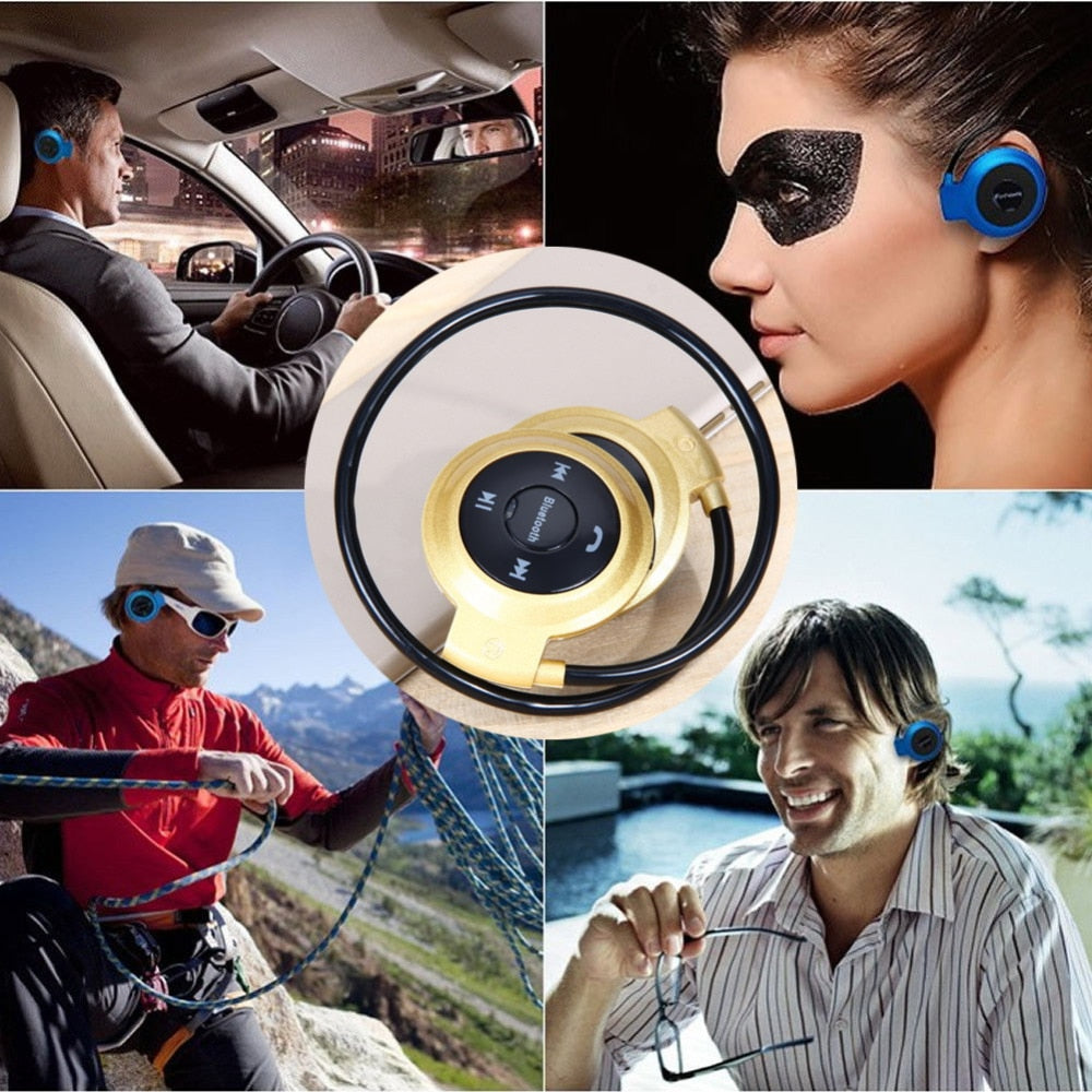 Sport Headphone Earphones Portable Wireless Bluetooth 3.0 Handsfree Stereo Headset Neckband Headphone Earphone for Mp3 Player - ebowsos