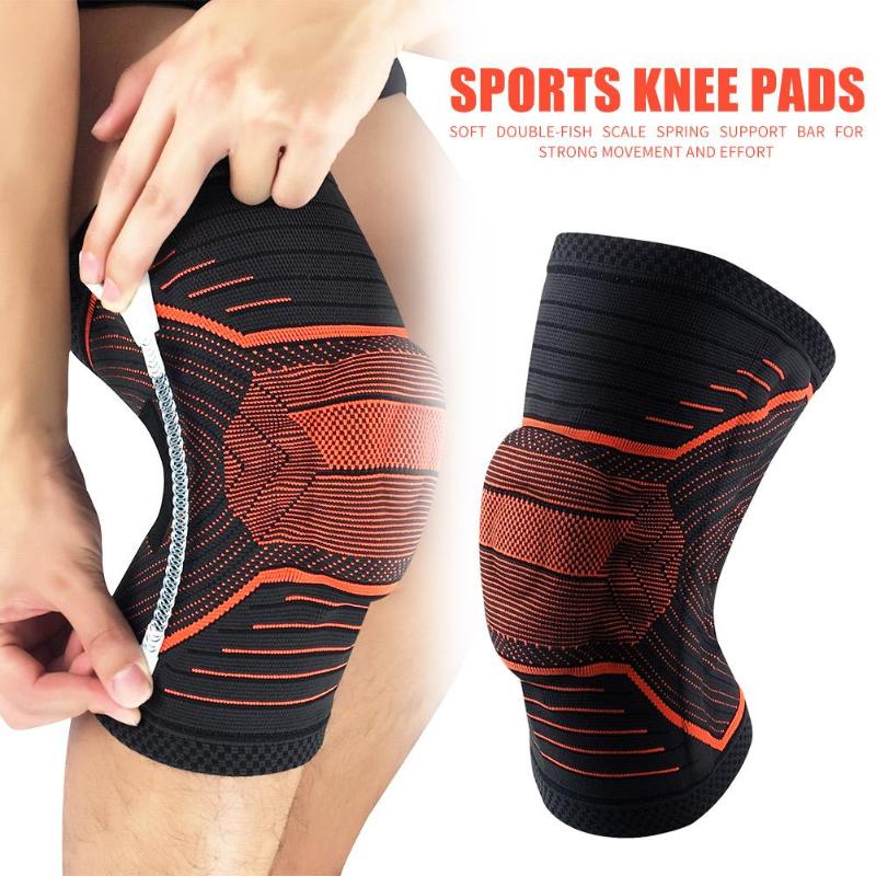 Sport Nylon Knee Brace Sleeve Breathable Injury Recovery Leg Protector Gear-ebowsos