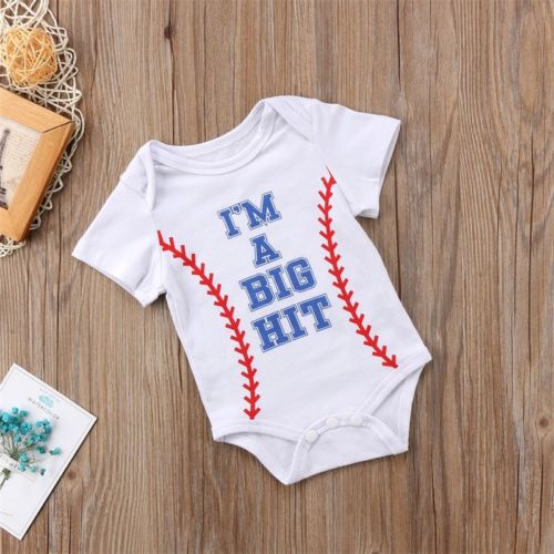 Sport Rugby Newborn Infant Baby Girl Boy bodysuits Short Sleeve Cotton Summer Jumpsuit Playsuit Outfit Cotton Pajama 0-2T - ebowsos
