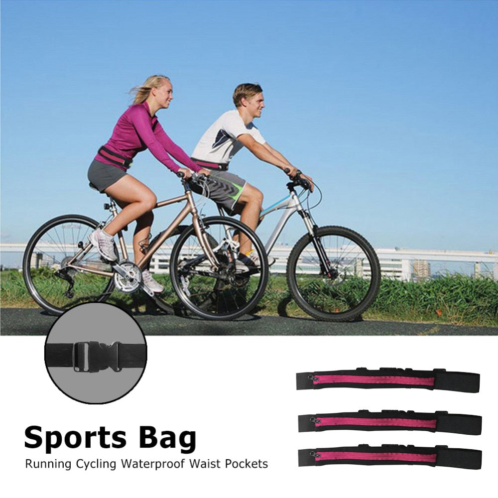 Sports Bag Running Cycling Fitness Waterproof Waist Pockets Purse Outdoor Phone Anti Theft Bags Universal Running Arm Band New - ebowsos