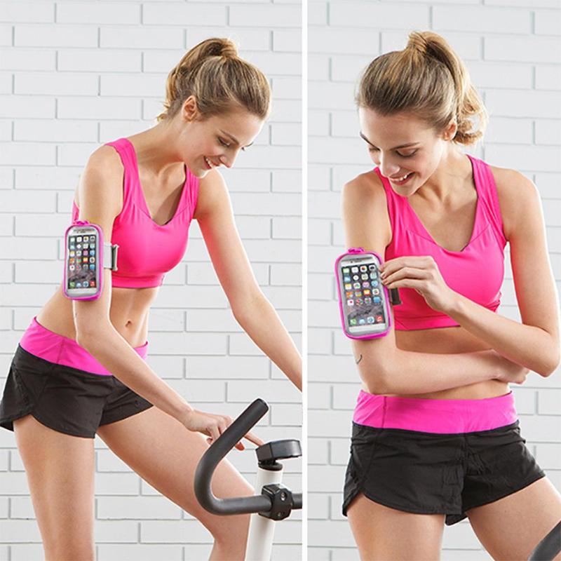 Sports Running Touch Screen 5.5inch Armband Protective Cover Bag for Mobile Phone Outdoor Fitness Wrist Pack High Quality - ebowsos