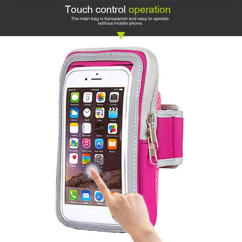 Sports Running Touch Screen 5.5inch Armband Protective Cover Bag for Mobile Phone Outdoor Fitness Wrist Pack High Quality - ebowsos