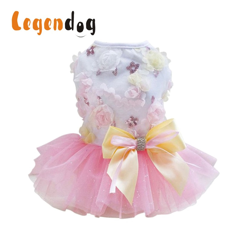 Spring And Summer Dog Tutu Dress Pet Dog Clothes Wedding Dress Skirt Puppy Clothing Pet Clothing Accessories Chihuahua Yorkie-ebowsos