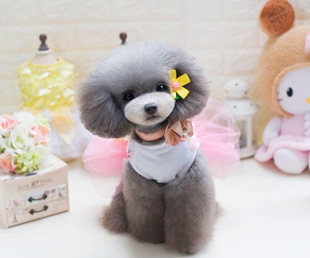 Spring And Summer Dog Tutu Dress Pet Dog Clothes Wedding Dress Skirt Puppy Clothing Pet Clothing Accessories Chihuahua Yorkie-ebowsos