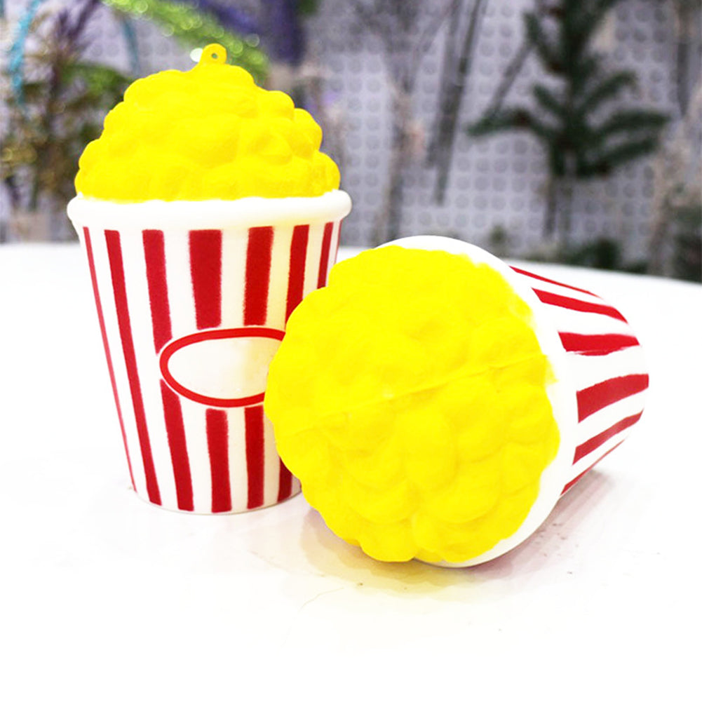 Squeeze Cute Popcorn Squeeze Toy Soft Slow Rising Charm Cream Scented Novelty Funny Simulation Squeeze Toys Gift to Adult Kid-ebowsos