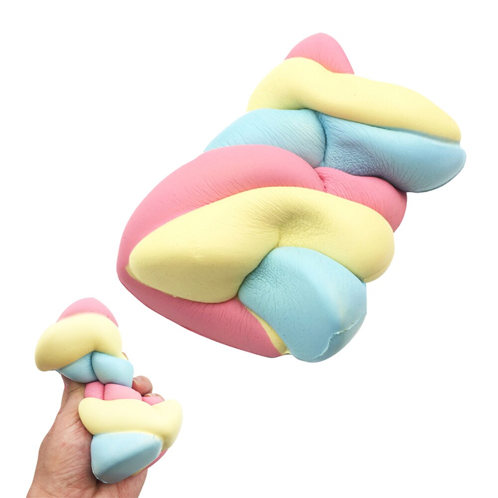Squeeze Rainbow Marshmallow Squeeze Toy Super Slow Rising Cream Scented Phone Strap Colorful Marshmallow Sugar Squeeze Toy-ebowsos