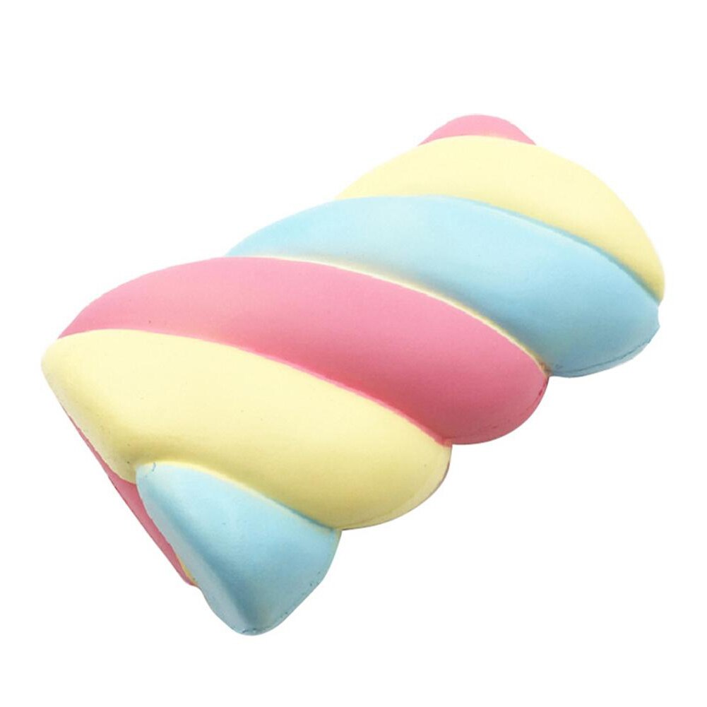 Squeeze Rainbow Marshmallow Squeeze Toy Super Slow Rising Cream Scented Phone Strap Colorful Marshmallow Sugar Squeeze Toy-ebowsos