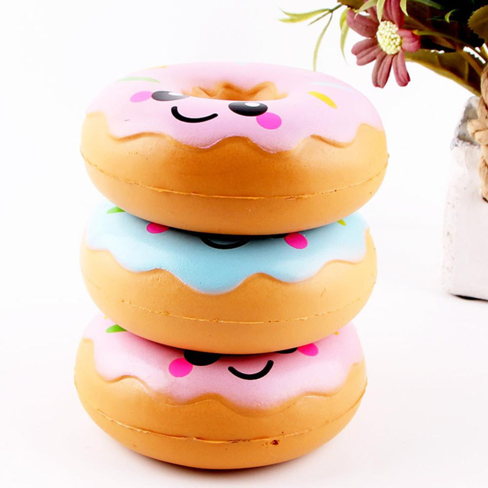 Squeeze Squeeze Doughnut Cream Scented Squeeze Slow Rising Squeeze anti-stress soft toys funny gadgets kawaii smile Face Toy-ebowsos