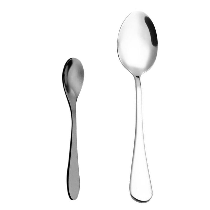 Stainless Steel Coffee Spoon Ice Dessert Tea Mini Spoons Kitchen Tableware - ebowsos