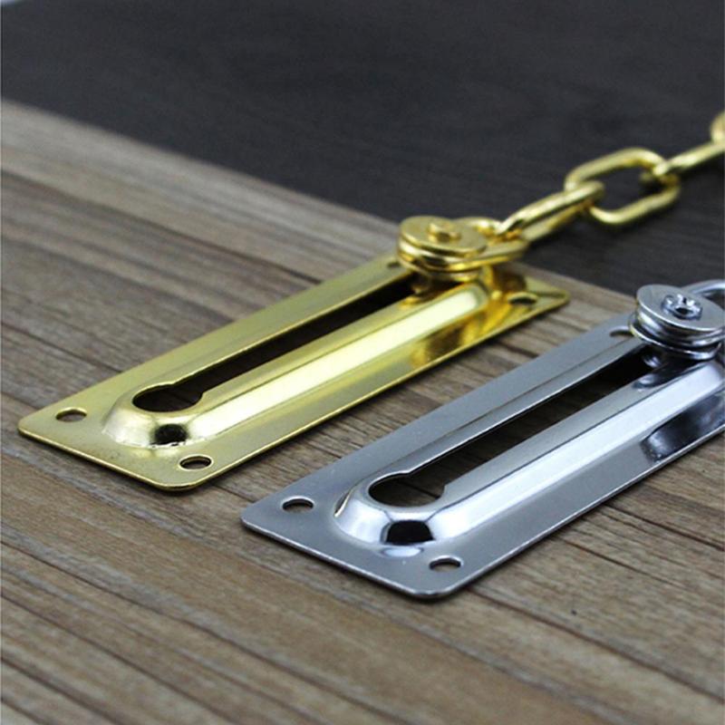 Stainless Steel Door Safety Guard Chain Security Bolt Locks Cabinet Latch - ebowsos