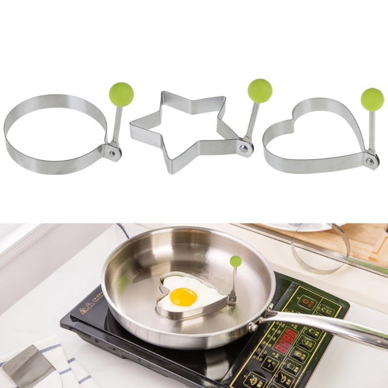 Stainless Steel Egg Mold Creative Shaped Omelette Egg Frying Mold Nonstick Egg Pancake Ring Egg Tools Kitchen Utensils - ebowsos
