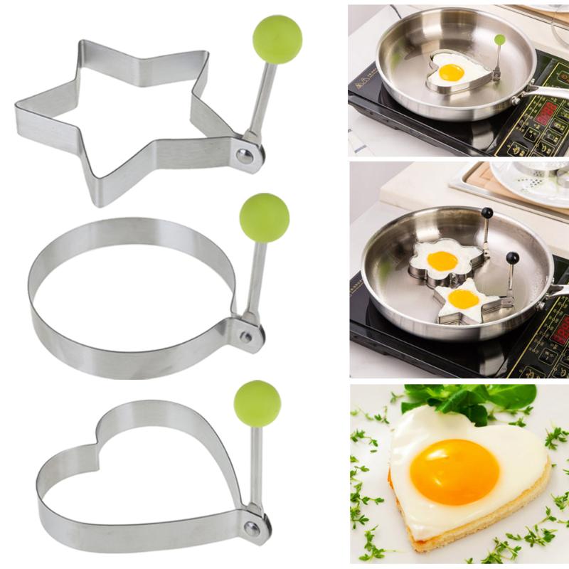 Stainless Steel Egg Mold Creative Shaped Omelette Egg Frying Mold Nonstick Egg Pancake Ring Egg Tools Kitchen Utensils - ebowsos