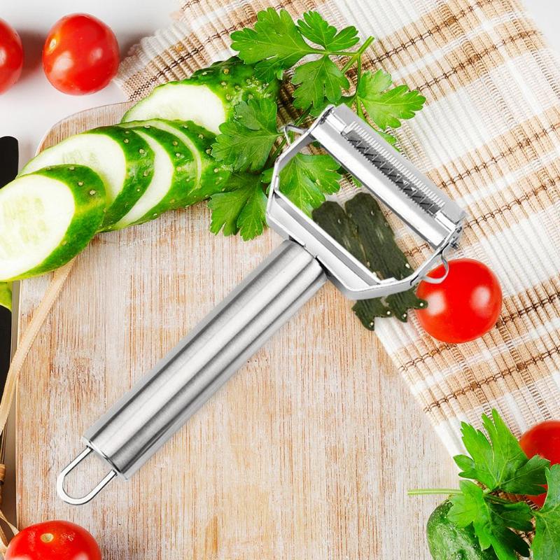 Stainless Steel Fruit Vegetable Peeler Grater Multifunction Potato Slicer Cutter with Brush Household Kitchen Accessories - ebowsos