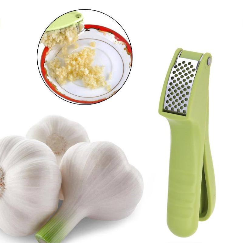 Stainless Steel Hand Press Ginger Garlic Slicer Crusher Home Cooking Tool - ebowsos