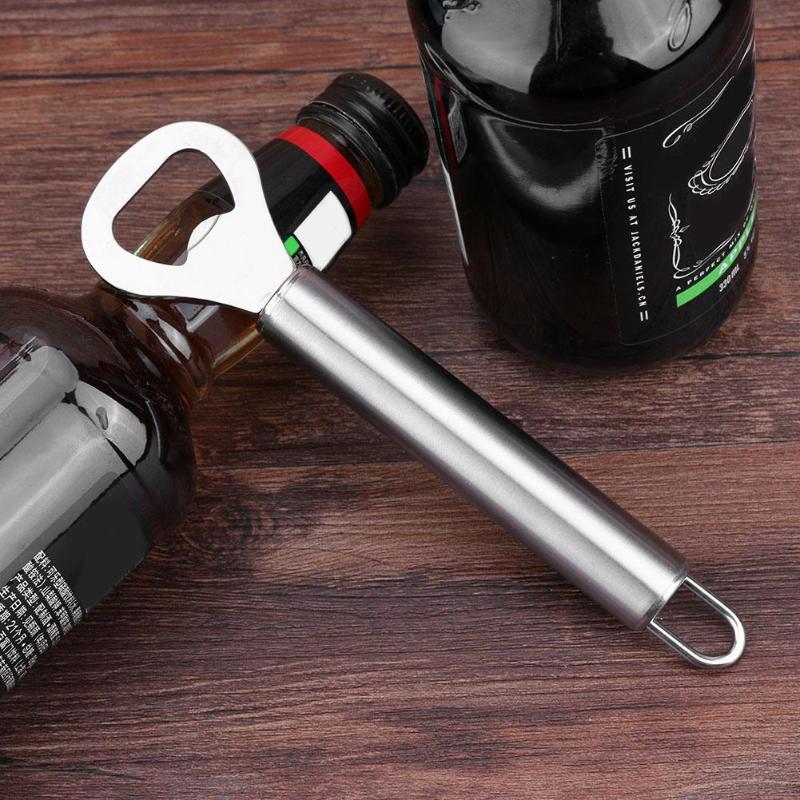 Stainless Steel Handheld Wine Beer Soda Glass Cap Bottle Opener Bar Tool - ebowsos