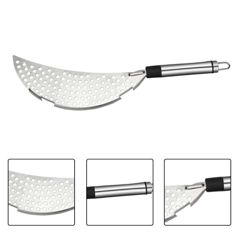 Stainless Steel Handle Water Filtering Rice Washing Sieve Tool Kitchen Tool - ebowsos