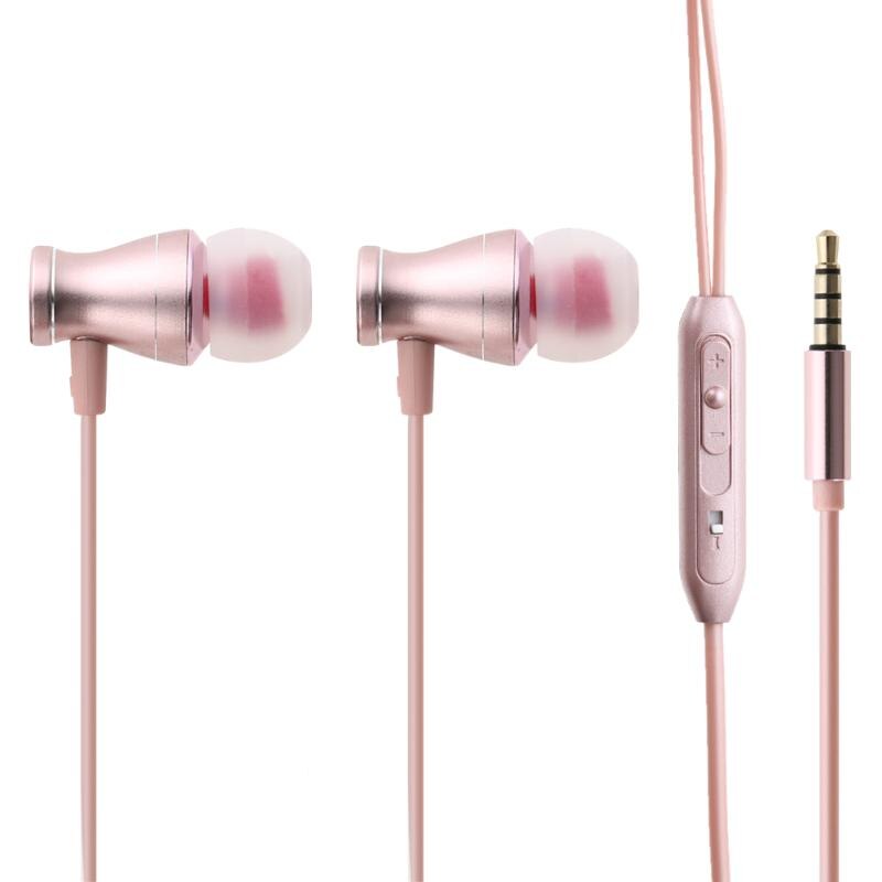Stere Metal Wired Control Earphone 3.5mm Heavy Super Bass Headpones With Mic for iPhone Samsung Xiaomi  Mobile Phone Headset - ebowsos