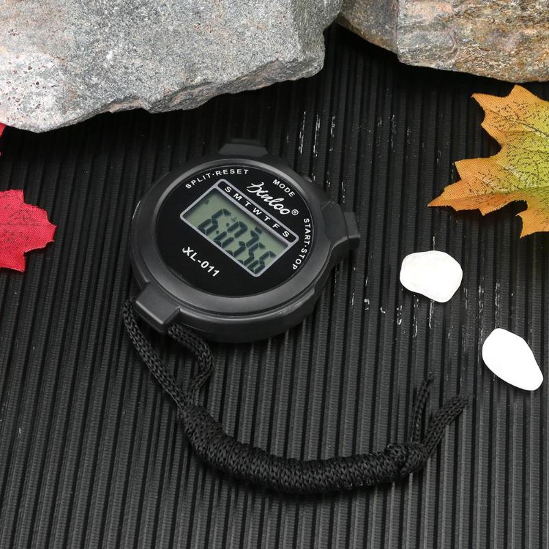 Stopwatch Portable Waterproof Handheld Sports Timer Digital LCD Sports Stopwatch Chronograph Counter Timers with Strap Battery-ebowsos