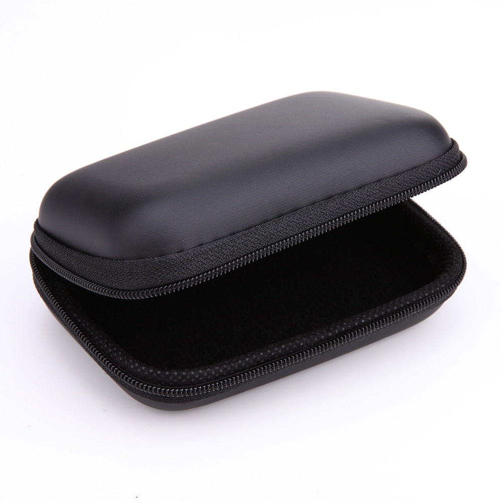 Storage Bag Mini Zipper Square EVA Case Headset Storage Box Bag Protective USB Cable Organizer Portable Earbuds Pouch Box New - ebowsos