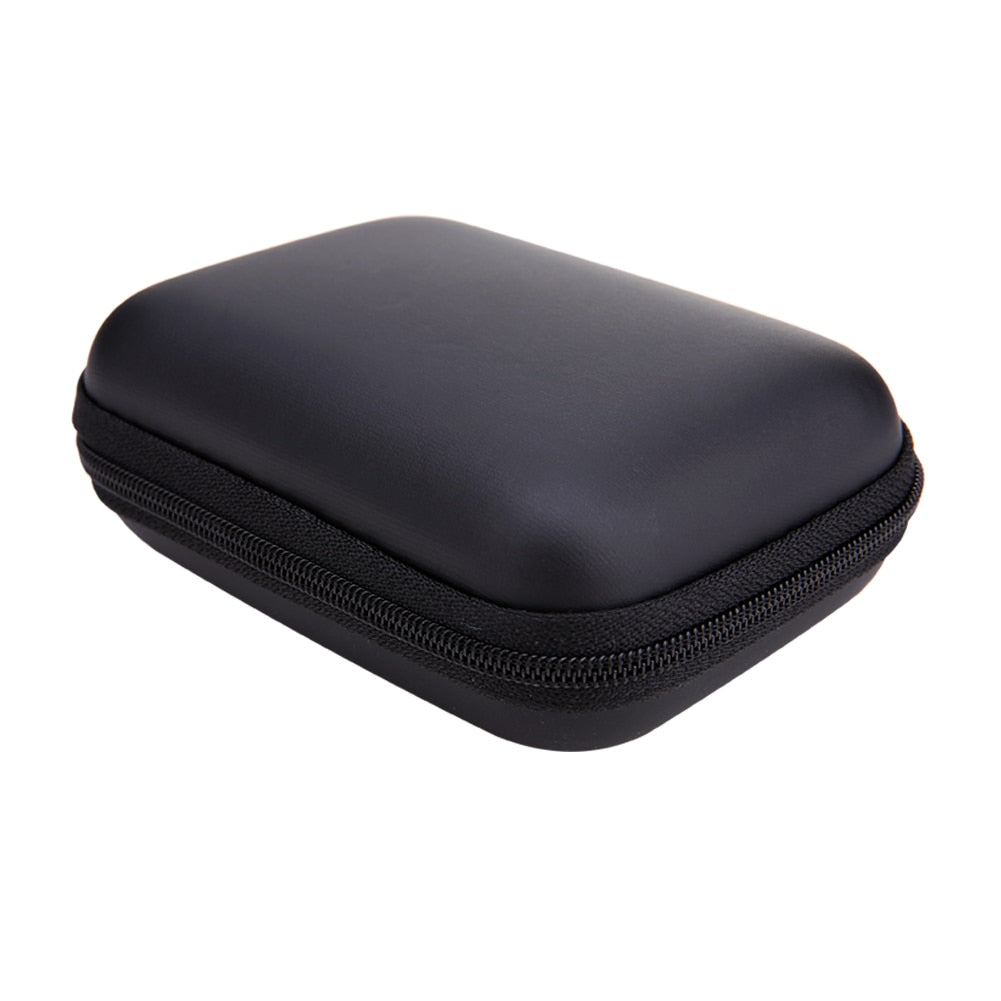 Storage Bag Mini Zipper Square EVA Case Headset Storage Box Bag Protective USB Cable Organizer Portable Earbuds Pouch Box New - ebowsos