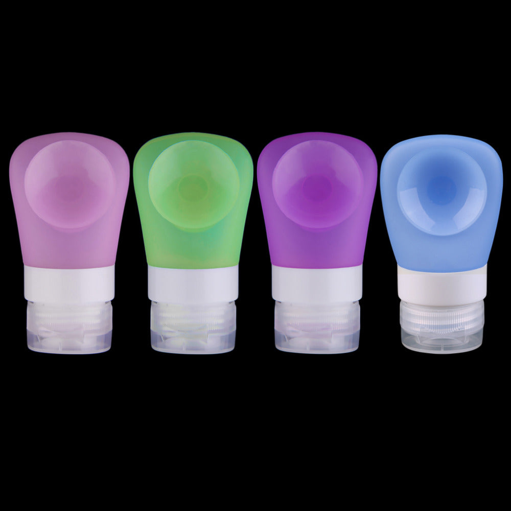 Sucker Shaped Portable Silicone Travel Empty Refillable Bottle Shampoo Cream Lotion Cosmetic Tube Container With Sucker New - ebowsos
