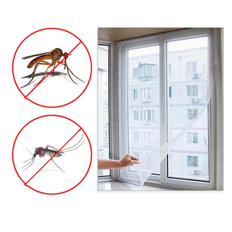 Summer Anti-mosquito Window Screen DIY Invisible Encryption Mosquito Net Sticker Spiders Bugs Mesh Gauze 130 X 150cm - ebowsos