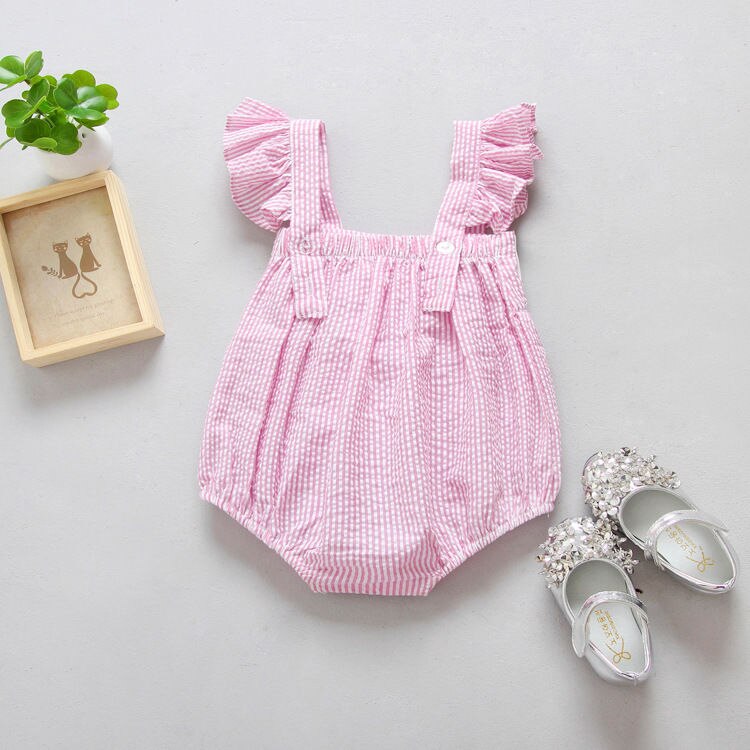 Summer Children Clothing Cute Bow Bodysuit Newborn Infant Baby Girl Top Playsuits  Sunsuits Jumpsuit Outfits - ebowsos