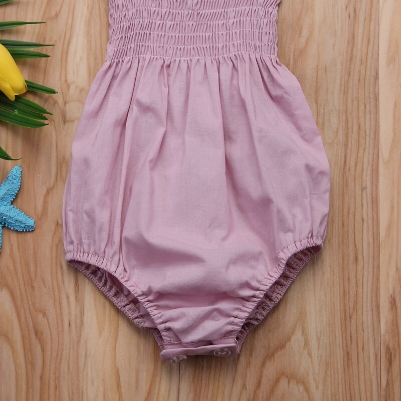 Summer Fashion Baby Pirncess Bodysuit Jumpsuits Baby Girl Ruffle Bodysuit Sunsuit Summer Clothes Outfits - ebowsos