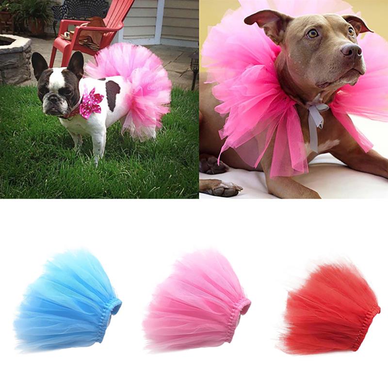 Summer Princess Pet Cat Wedding Dress Sweet Dog Mesh Skirt Solid Clothes Pet Tutu Skirt Pet Clothing-ebowsos