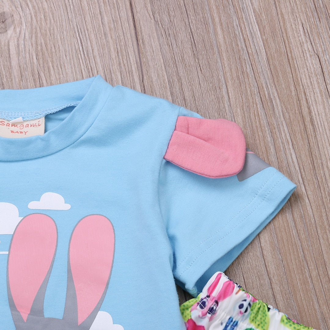 Summer Zootopia Sleepwear Baby Kids Girls Cotton Nightwear Pj's Pyjamas Set 2-7Y - ebowsos