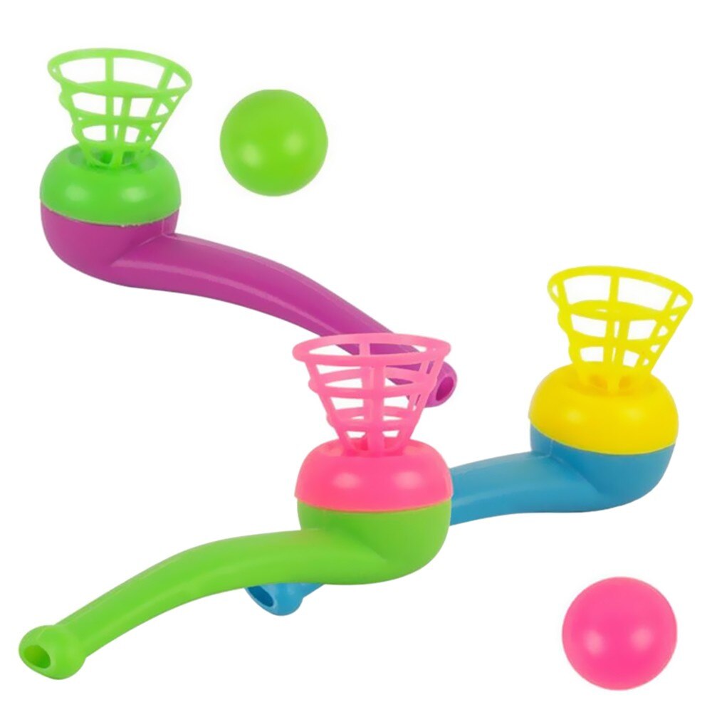 Suspended Blow Pipe Ball Toy Rod Board Game For Kids Balance Training Floating Blowing Ball Board Game Family Children Toy-ebowsos