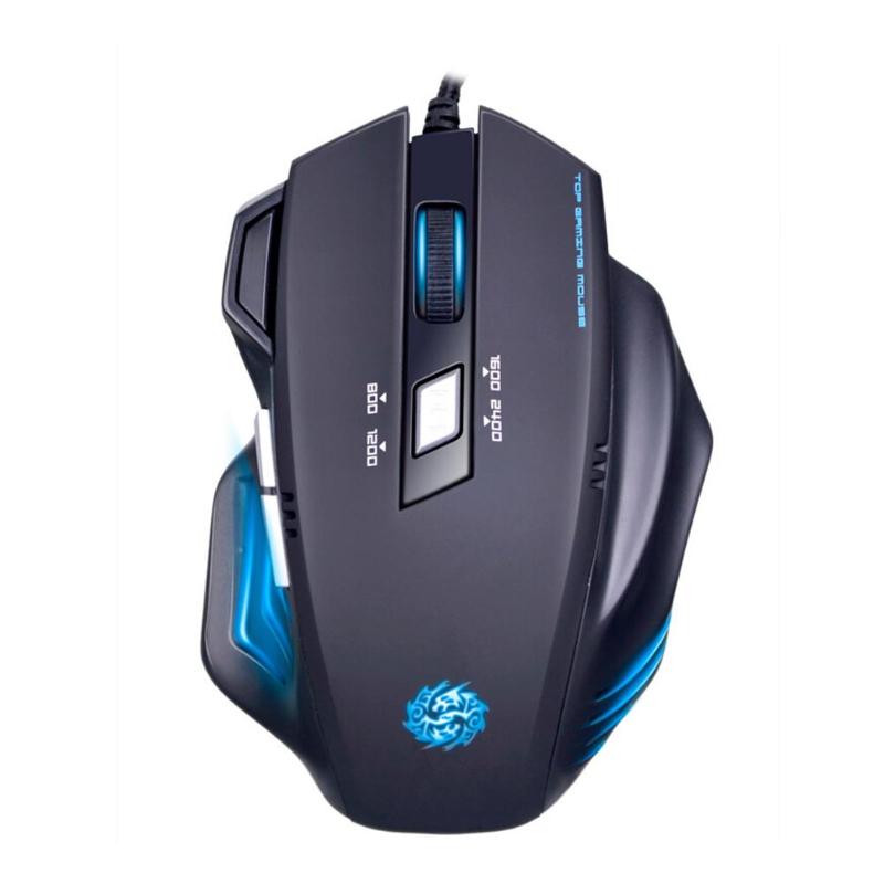 T10 USB Wired Gaming Mouse 2400DPI 6 Buttons Breathing Light Mice for ...