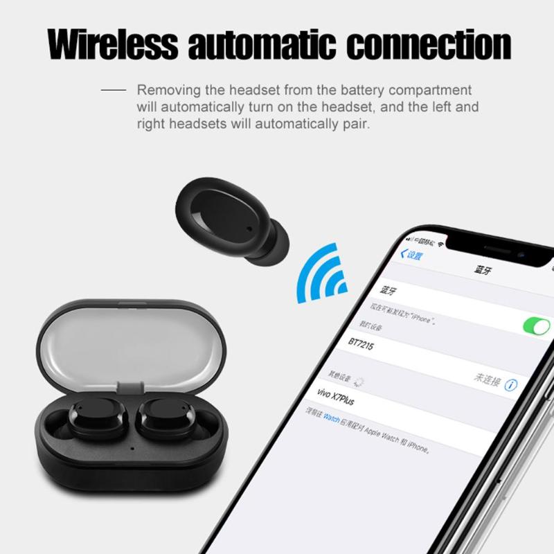 T6 TWS Bluetooth Earphones Wireless In-ear Touch Earbuds IPX7 Waterproof Stereo Headset with Mic Charger Box High Quality - ebowsos