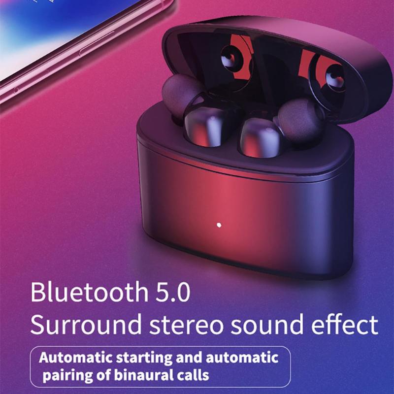 T6 TWS Mini Bluetooth 5.0 Earphone Stereo Wireless In-Ear Earbuds IPX5 Waterproof Headset with Charging Box High Quality - ebowsos