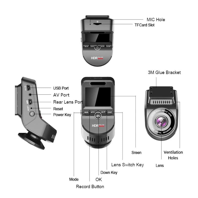 T691C Mini 2" 4K 2160P/1080P Full HD Car DVR Dash Cam Camera 170 Degree Lens Video Recorder WiFi GPS Logger DVRs Dashcam Hot - ebowsos