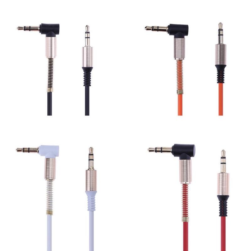 TPE 3.5mm Male to Male Spring AUX Stereo Audio Extension Cable Cord Connector Universal for 3.5mm jack devices - ebowsos