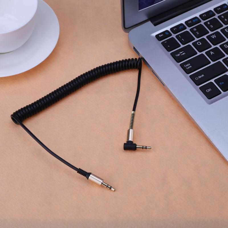 TPE 3.5mm Male to Male Spring AUX Stereo Audio Extension Cable Cord Connector Universal for 3.5mm jack devices - ebowsos