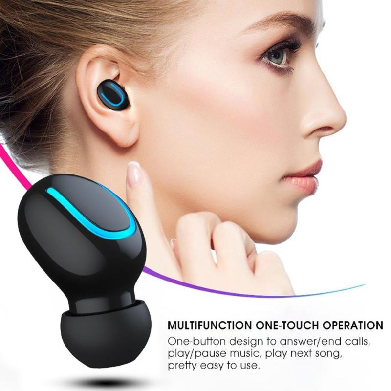 TWS-Q32 Bluetooth V5.0 2.4 GHZ Earphone Mini Stereo Sports Earbuds Wireless Headsets with Powerbank High Quality - ebowsos