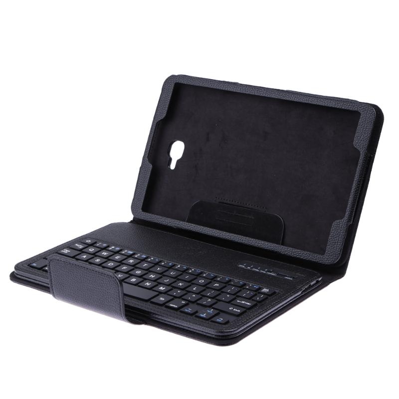 Tablet PC Wireless Bluetooth Keyboard Klavye Stand Folding Leather Protective Case Cover for Samsung Galaxy Tab A 10.1 T580 T581 - ebowsos