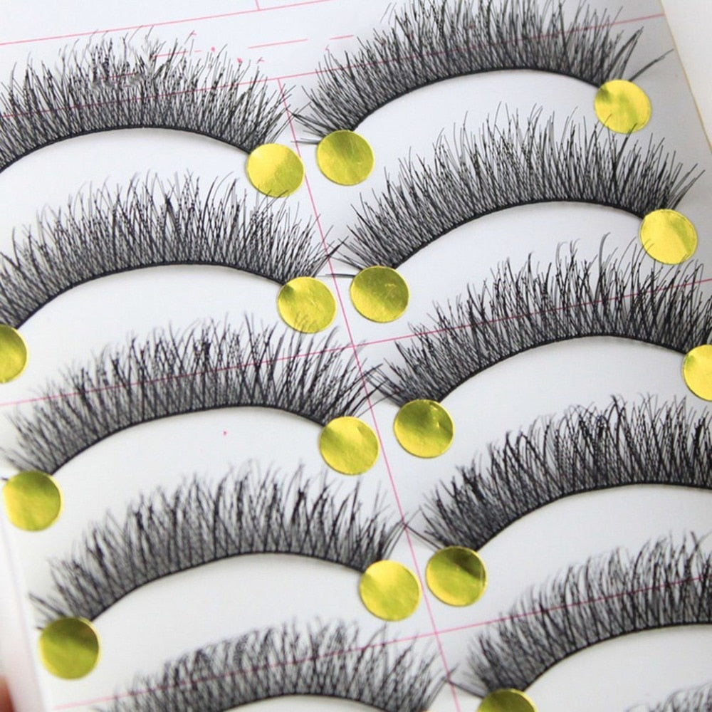 Taiwan handmade false eyelashes Eyelashes Cotton stems / black stems - ebowsos