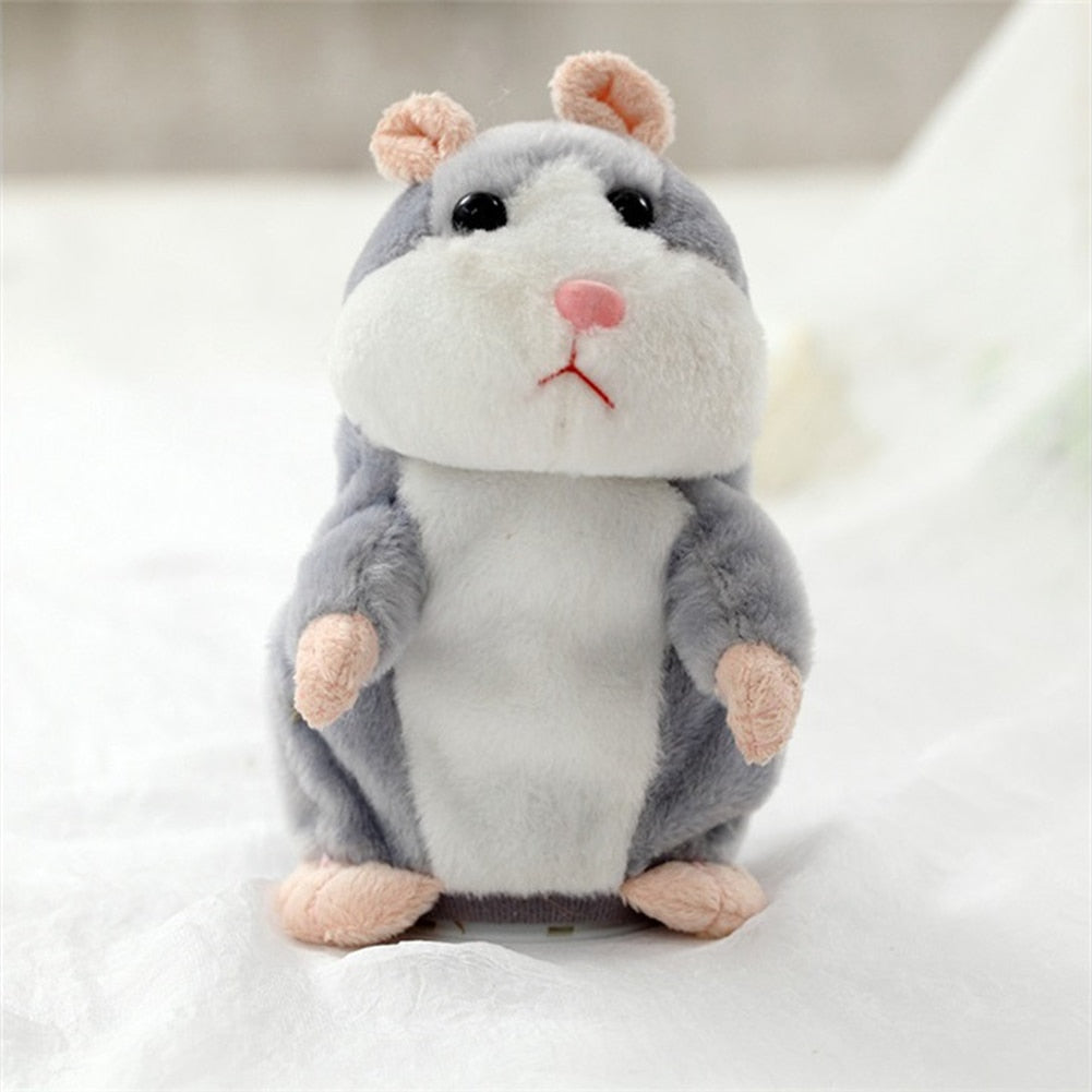 Talking Hamster Mouse Pet Plush Toy Cute Speak Talking Sound Record Hamster Educational Toy for Children Xmas Gifts 3 Colors-ebowsos