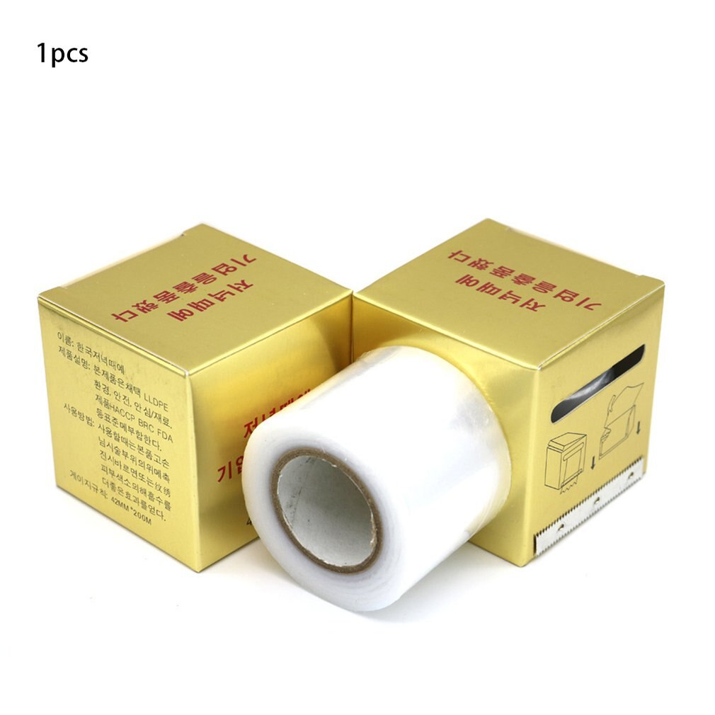 Tattoo Cling Film Korean Semi-permanent Tattoo Gold Cover Film Eyebrows Floating Lip Line Eyeliner Preoperative Mask - ebowsos