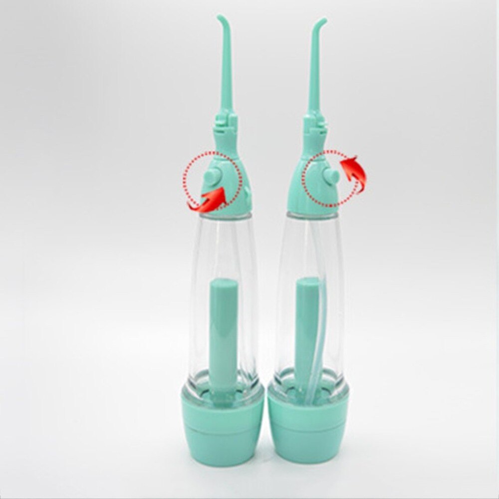 Teeth Cleaner Manual Jet Water Oral Irrigator Portable Hygiene Flosser Health Care Teeth Cleaning Tool - ebowsos